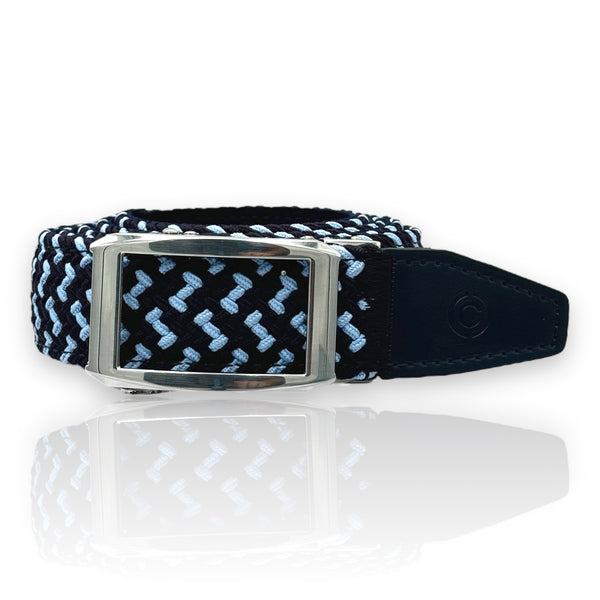 CNTRST Click Belt Navy/Light Blue